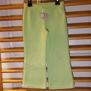 Vintage Gymboree Lime Fleece Pants 4 Snow Drop 4t